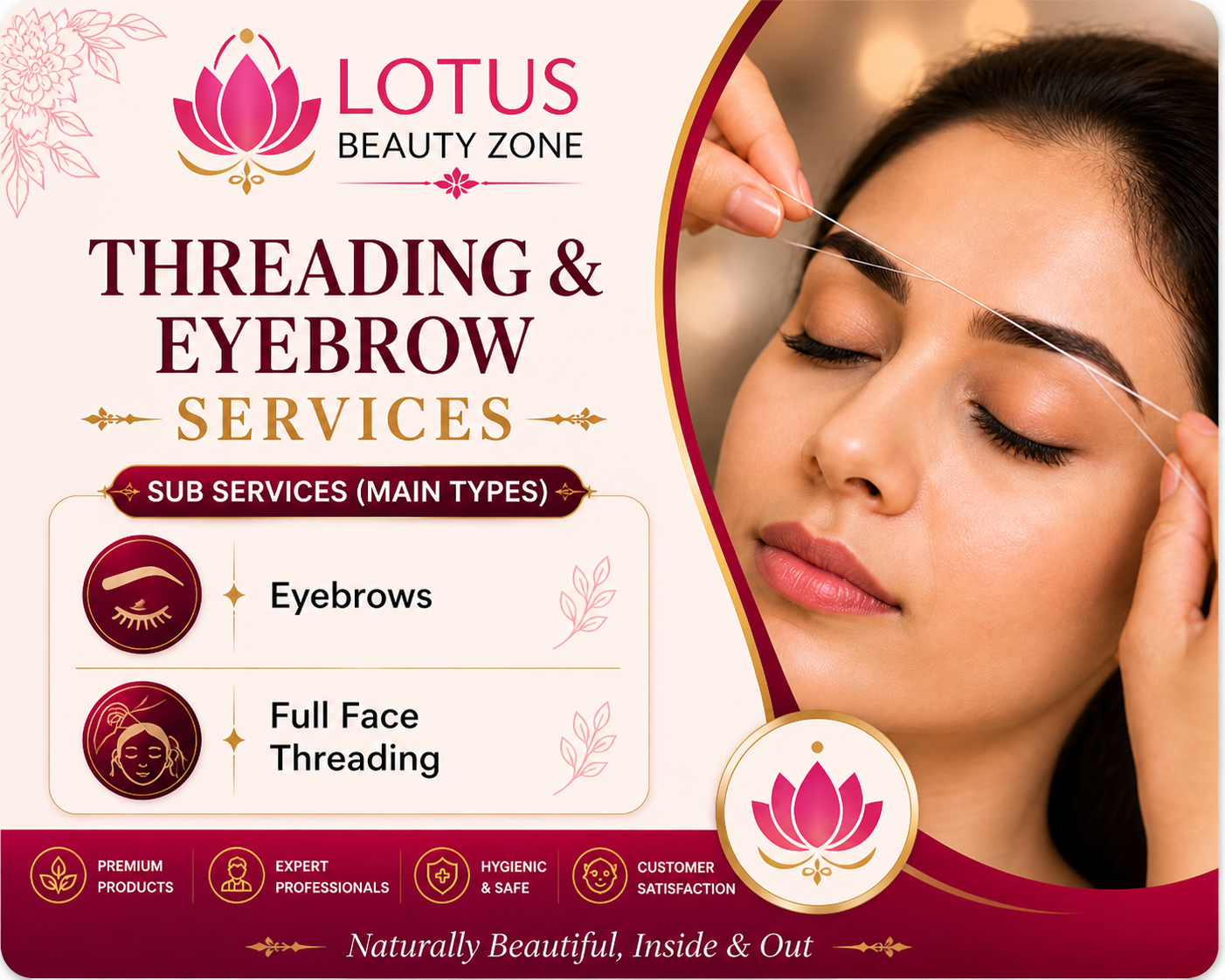 Threading service at LOTUS BEAUTY ZONE